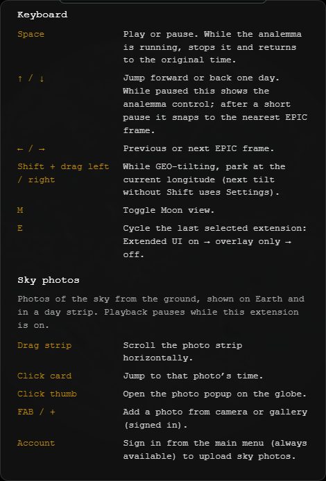 Help: Sky photos gestures
