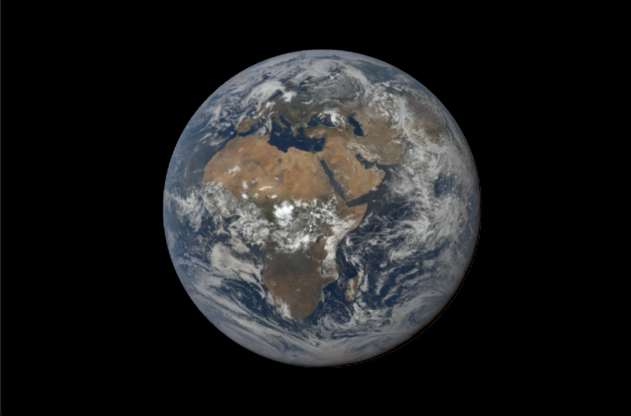 The screen without any UI, just the plain Earth